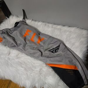 Fly Racing Kids Gray and Orange Pants